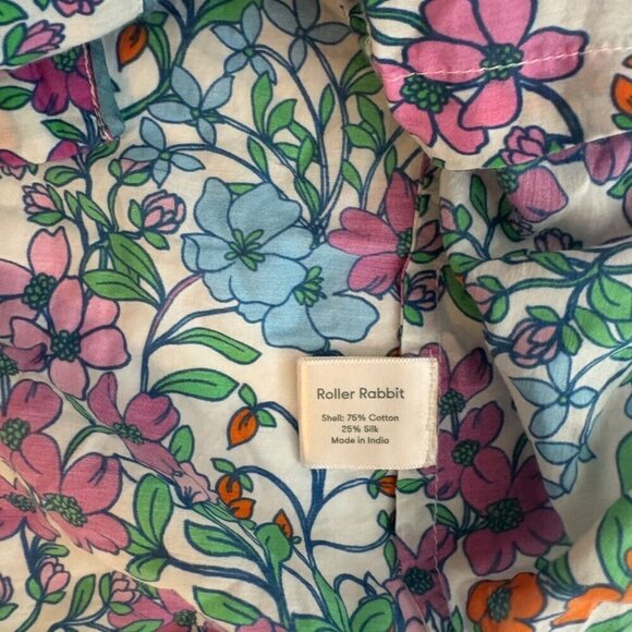 Women’s Roller Rabbit Blomst Lulu Short-Sleeve Pajama Shirt - Shirt Only - M - Picture 8 of 10